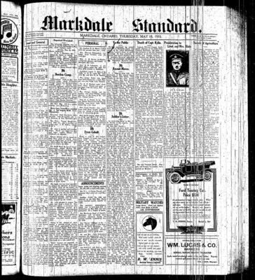 Markdale Standard (Markdale, Ont.1880), 18 May 1916