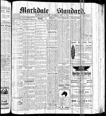 Markdale Standard (Markdale, Ont.1880), 14 Sep 1916