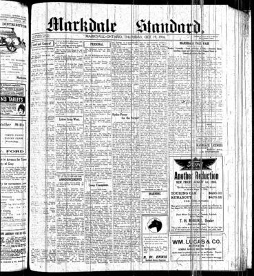 Markdale Standard (Markdale, Ont.1880), 19 Oct 1916