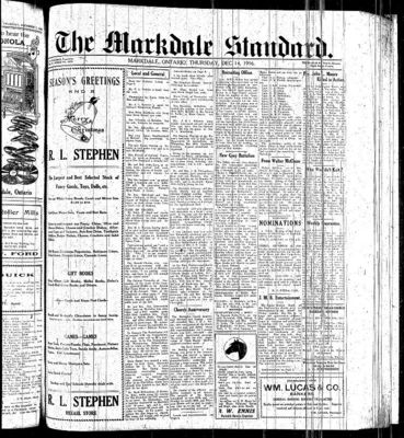 Markdale Standard (Markdale, Ont.1880), 14 Dec 1916