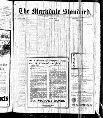 Markdale Standard (Markdale, Ont.1880), 14 Nov 1918