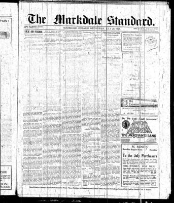 Markdale Standard (Markdale, Ont.1880), 20 Jul 1921