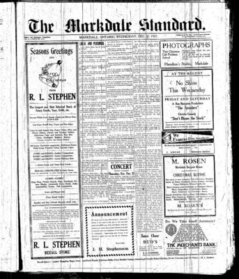 Markdale Standard (Markdale, Ont.1880), 21 Dec 1921