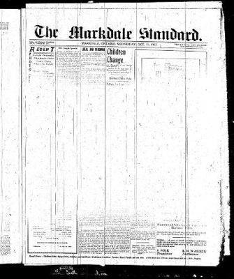 Markdale Standard (Markdale, Ont.1880), 11 Oct 1922