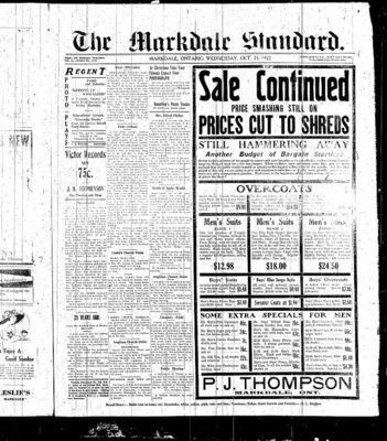 Markdale Standard (Markdale, Ont.1880), 25 Oct 1922