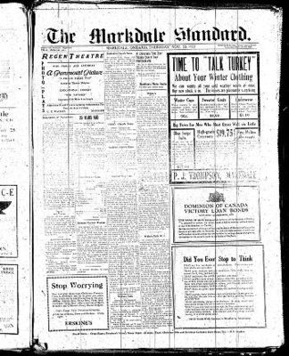 Markdale Standard (Markdale, Ont.1880), 30 Nov 1922