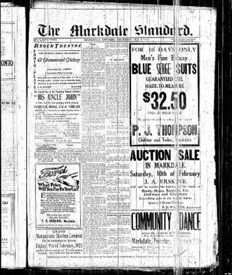 Markdale Standard (Markdale, Ont.1880), 8 Feb 1923