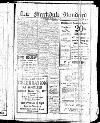 Markdale Standard (Markdale, Ont.1880), 28 Jul 1927