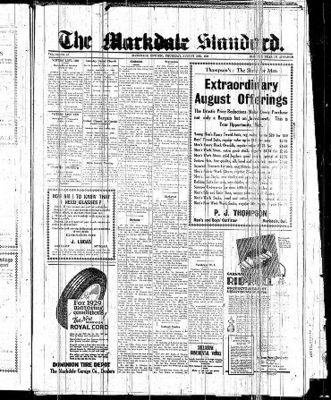 Markdale Standard (Markdale, Ont.1880), 29 Aug 1929