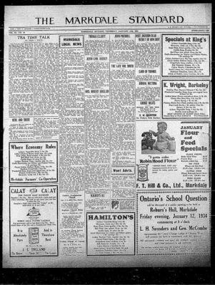 Markdale Standard (Markdale, Ont.1880), 11 Jan 1934