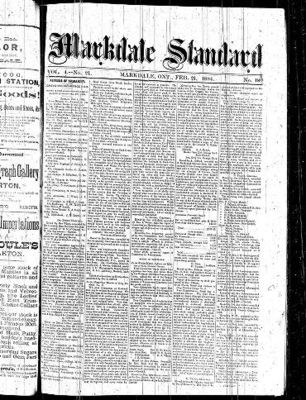 Markdale Standard (Markdale, Ont.1880), 21 Feb 1884