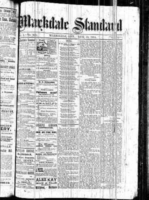 Markdale Standard (Markdale, Ont.1880), 14 Aug 1884