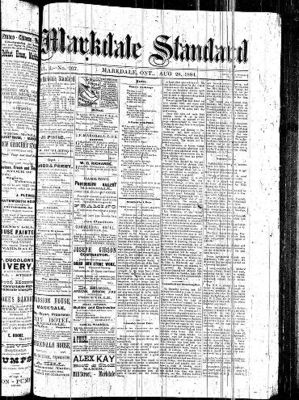 Markdale Standard (Markdale, Ont.1880), 28 Aug 1884