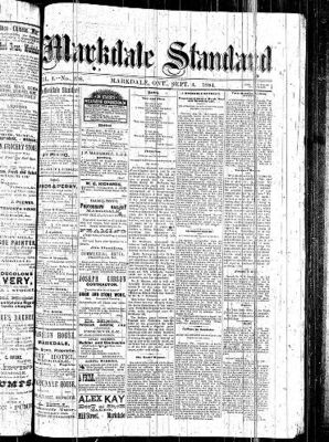 Markdale Standard (Markdale, Ont.1880), 4 Sep 1884