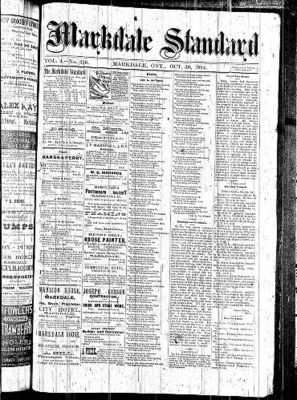 Markdale Standard (Markdale, Ont.1880), 30 Oct 1884