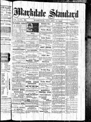 Markdale Standard (Markdale, Ont.1880), 11 Dec 1884