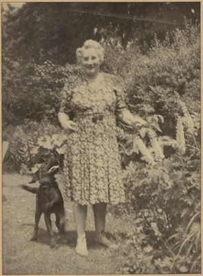 Agnes Macphail in garden