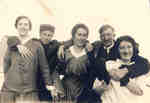 Agnes, Gertha and Lilly McPhail with two unknown men
