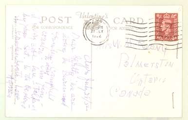 Postcard to Gertha Reany July 29, 1952