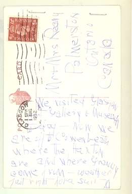 Postcard to Mr. & Mrs. Reany