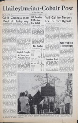 The Haileyburian & Cobalt Weekly Post (1957-1961), 6 Aug 1959