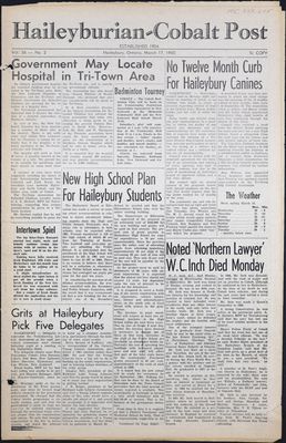 The Haileyburian & Cobalt Weekly Post (1957-1961), 17 Mar 1960