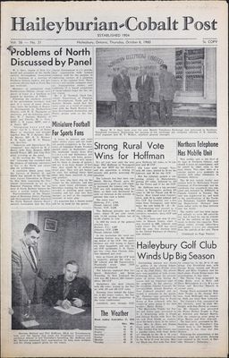 The Haileyburian & Cobalt Weekly Post (1957-1961), 6 Oct 1960