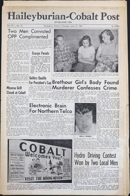 The Haileyburian & Cobalt Weekly Post (1957-1961), 15 Jun 1961