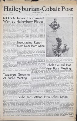 The Haileyburian & Cobalt Weekly Post (1957-1961), 13 Jul 1961