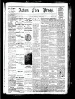 Acton Free Press (Acton, ON), October 25, 1883