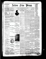 Acton Free Press (Acton, ON), January 3, 1884