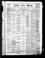 Acton Free Press (Acton, ON), October 30, 1884