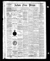 Acton Free Press (Acton, ON), January 29, 1885