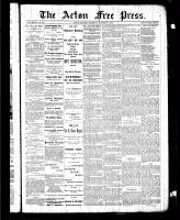 Acton Free Press (Acton, ON), October 22, 1885