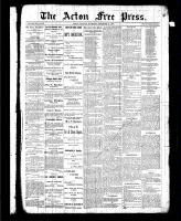 Acton Free Press (Acton, ON), December 31, 1885