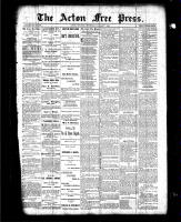 Acton Free Press (Acton, ON), January 7, 1886