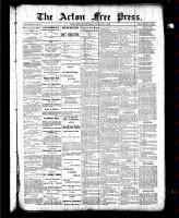 Acton Free Press (Acton, ON), January 21, 1886