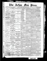 Acton Free Press (Acton, ON), January 6, 1887