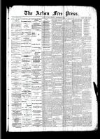 Acton Free Press (Acton, ON), September 29, 1892