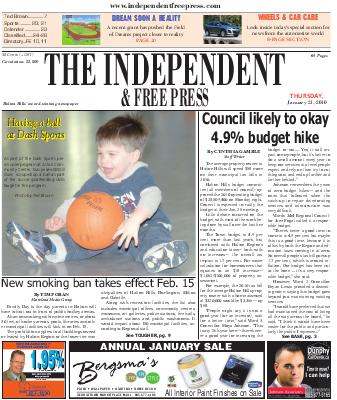 Independent & Free Press (Georgetown, ON), 21 Jan 2010