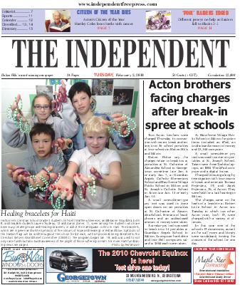 Independent & Free Press (Georgetown, ON), 2 Feb 2010