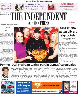 Independent & Free Press (Georgetown, ON), 11 Feb 2010