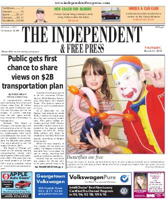 Independent & Free Press (Georgetown, ON), 25 Mar 2010