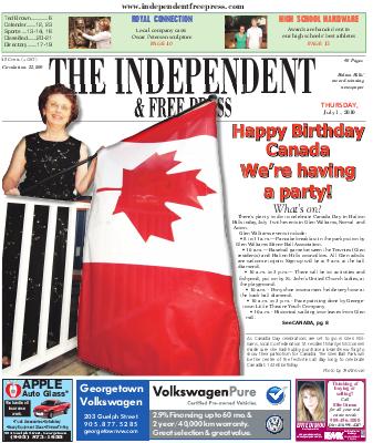 Independent & Free Press (Georgetown, ON), 1 Jul 2010