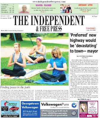 Independent & Free Press (Georgetown, ON), 29 Jul 2010