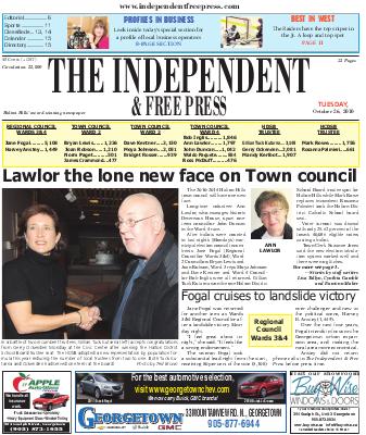 Independent & Free Press (Georgetown, ON), 26 Oct 2010