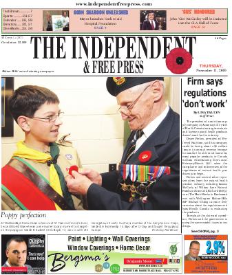 Independent & Free Press (Georgetown, ON), 11 Nov 2010