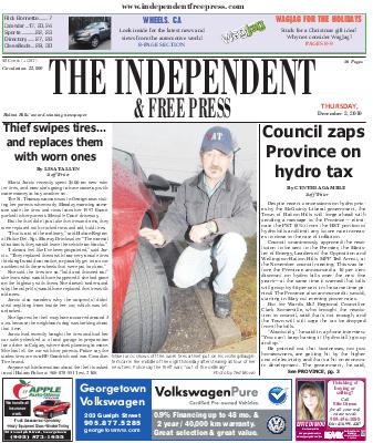 Independent & Free Press (Georgetown, ON), 2 Dec 2010