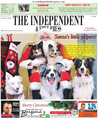 Independent & Free Press (Georgetown, ON), 23 Dec 2010