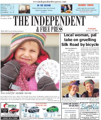 Independent & Free Press (Georgetown, ON), 25 Jan 2011